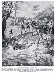 Dunstan in einen schlammigen Teich geworfen, 1920er Jahre